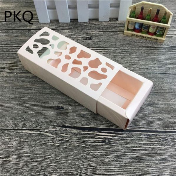 

10pcs pink cardboard paper macaroon box small hollow candy cookies chocolate drawer box for baby shower wedding party supply