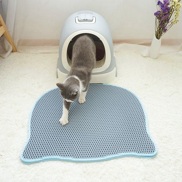 

cat litter mat kitten toilet cute bear head cat litter trapper mat for nest cage easy to clean double layer kitten bed