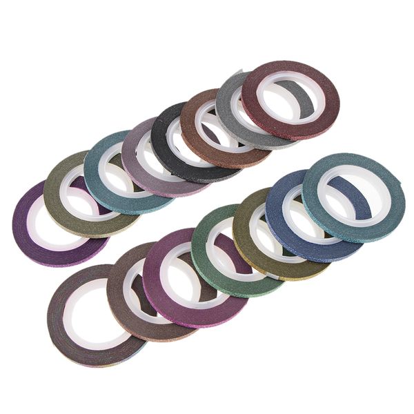 

diy 14 assorted colors rolls striping tape line 3d nail art tape decoration
