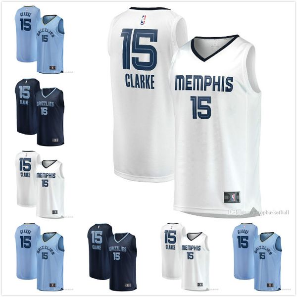 

men's basketball jerseys memphis grizzlies brandon clarke #15 2019-20 nba season iconassociationstatement edition jerseys, Black