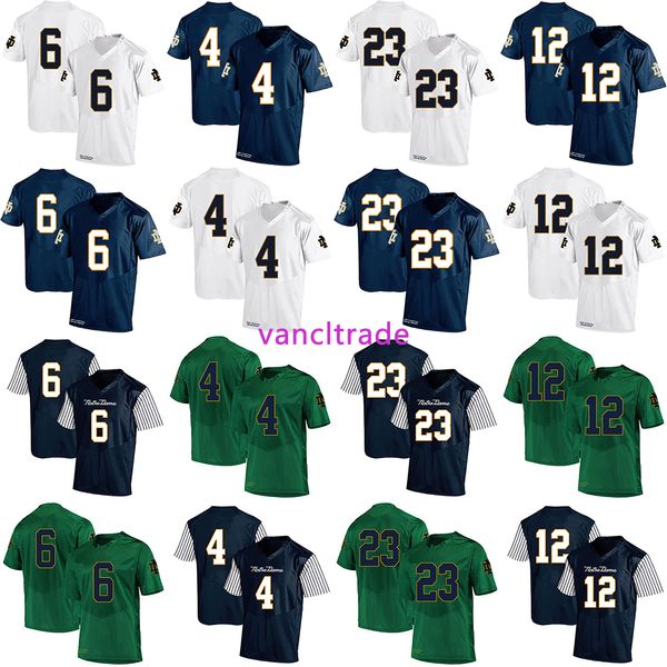 

2019 ncaa football norte dame fighting irish 6 equanimeous st. brown 4 george atkinson iii 23 golden tate 12 ian book jerseys, Black;red