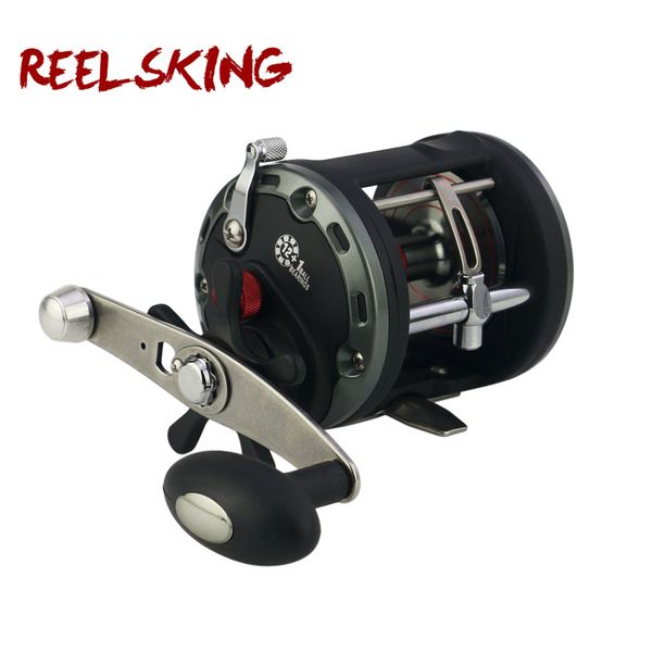 

reelsking max drag 20kg drum reel right hand pesca round baitcasting reel high gear ratio sea fishing reel jcb