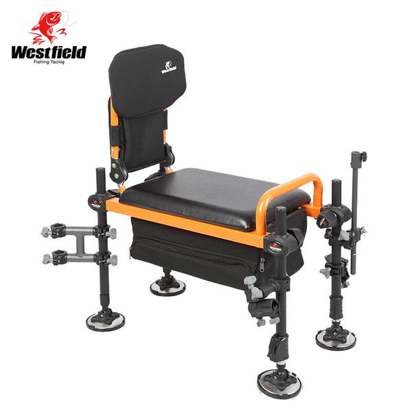

multi-purpose fishing gear box dual-purpose fishing chair, foldable backrest strong aluminum alloy toolbox double belt pocket