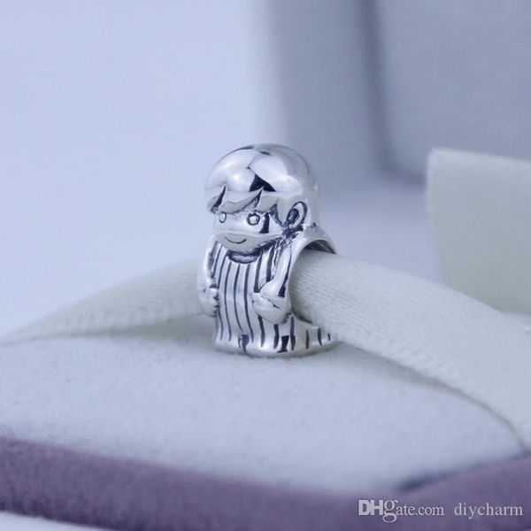 

свободные шарики аутентичные 925 серебряный шарм стерлингового серебра шариков boy для женщин моды подходит pandora style браслеты diy ювели, Black