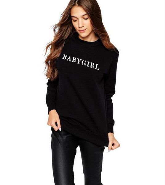 

o-neck women round neck hoodies black and white sudaderas mujer babygirl sweatshirt autumn new arrival