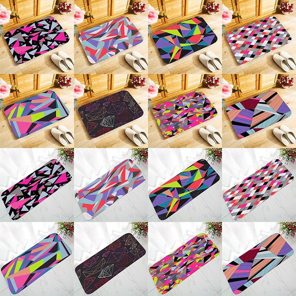 

2 sizes 40x60cm 50x120cm geometric welcome entrance doormat carpet floor mat kitchen rug indoor/bathroom anti-slip door mats kp1