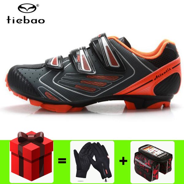 

tiebao cycling shoes men sapatilha ciclismo mtb chaussure vbicicleta outdoor breathable mountain bike compatible with spd system bicycle, Black