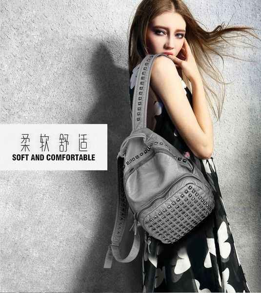 

2019 new fashion women's school pu bag