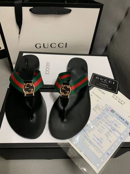 

2020 classic women's sandals buckle metal buckle leather flat bottom beach women's shoes designer luxury women's sandals blac, Black