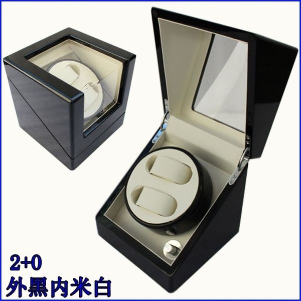 

2+0 wine red watch winder box motor automatic rotation display box