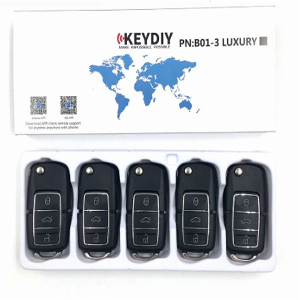 

Оригинальный 5шт KEYDIY B01 LUXURY ЧЕРНЫЙ Для дистанционного управления KD900 KD900 + URG200 ключа программиста B Series
