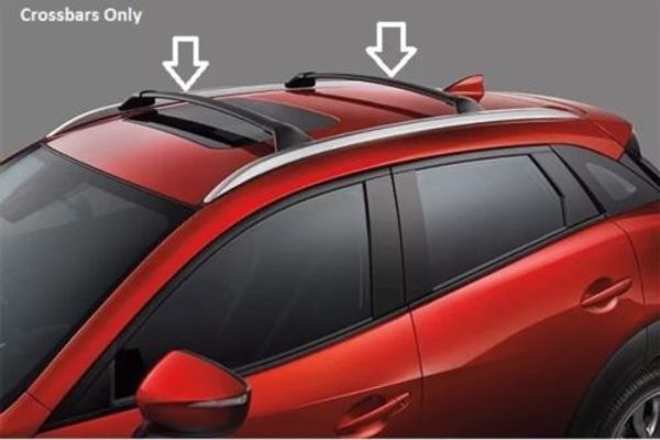 

4pcs left right front rear aluminium roof rack rail cross bar crossbar fit for mazda cx3 cx-3 2016 2017 2018 2019 2020 protector