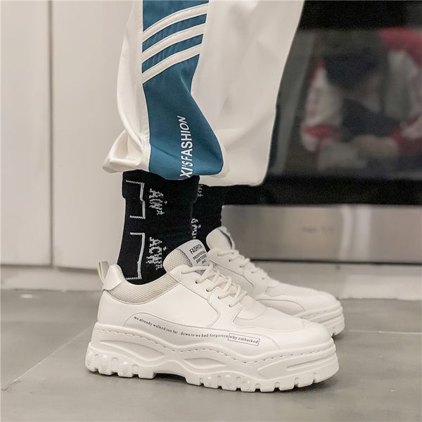 

2019 brand shoes man designer summer autumn male shoes white breathable casual cu09, Black