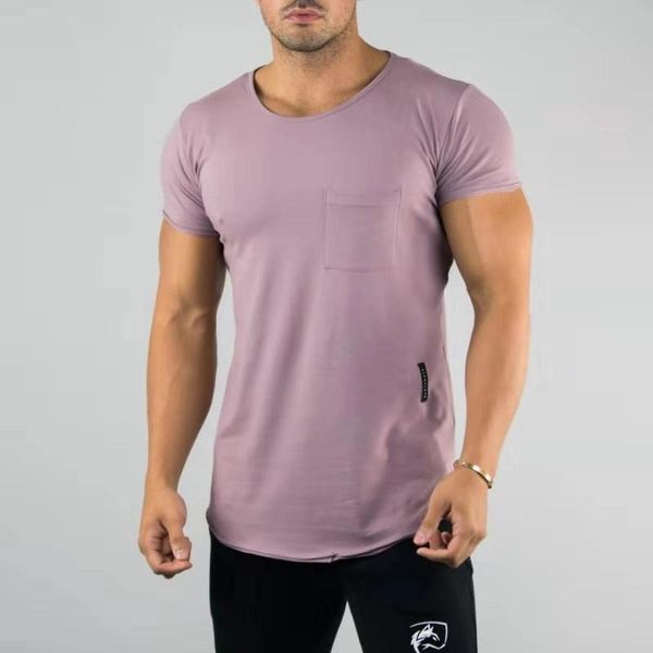 

2019 новый alphalete бегущих футболки спортивные клубы tight фитнес мужская с коротким рукавом футболки топы человек весна streetwear o-обра, White;black