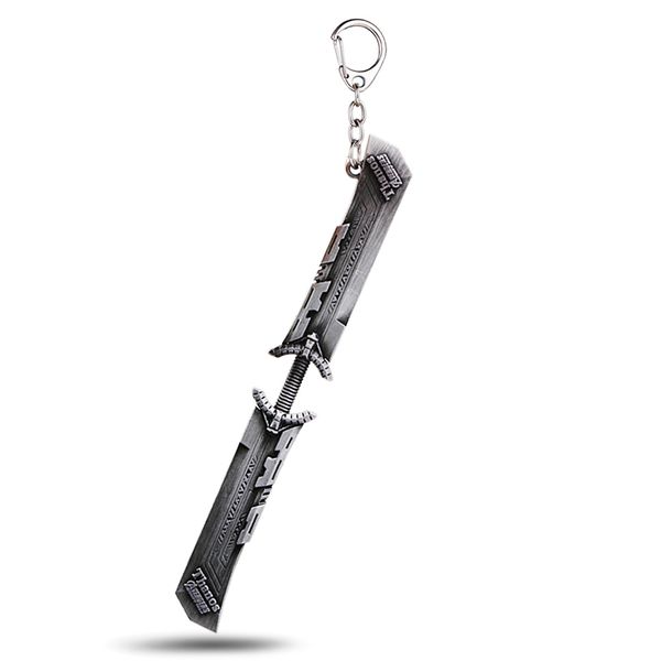 

4 thanos keychain double-edged sword glove gauntlet metal pendant key ring bag charm key chain llaveros men jewelry, Silver
