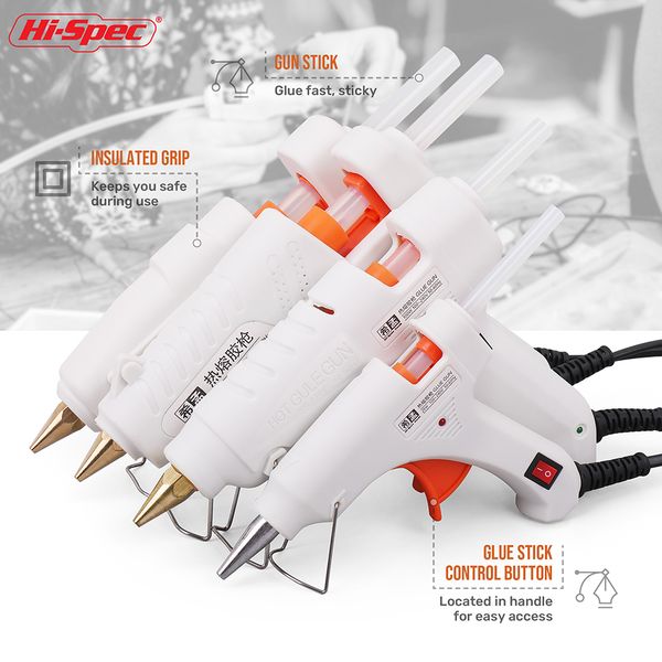 

hi-spec 40w 80w 100w 120w 150w eu/ plug melt glue gun 7mm glue stick industrial mini guns adhesive woodworking tool