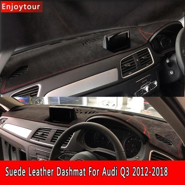 

car-styling suede leather dashmat dashboard cover pad dash mat carpet for q3 rsq3 2012 2013 2014 2015 2016 2017 2018 rhd