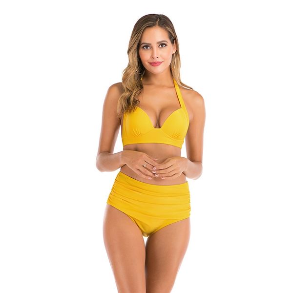 

sport plus big print solid split bikini swimwear retro large snake skin bronzing high waist bikini sets triangle flexible stylish#835, White;black
