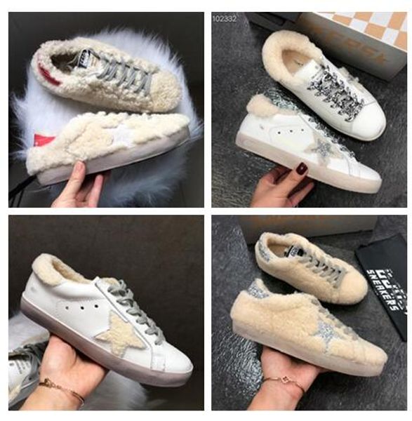 

star wool fall/winter new sneakers goldens gb scarpe donna uomo homme femme sneakers francy cotton canvas leather star casual shoes 02, Black