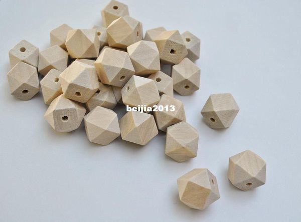 

100pcs/lot 10-20mm natural unfinished geometric wood spacer beads jewelry /diy wooden necklace making findings diy, Black