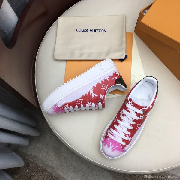 

2020 new arrive time out sneakers men's famous casual shoes designer printed shoes canvas leather shoes slip-ons