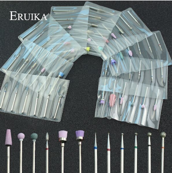 

9 types nail drill set milling cutter for manicure electric machine rotary bits cuticle clean tools pedicure accessories