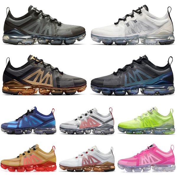 

2019 designer air running shoes throwback future men women black white metallic gold cushion flat mens trainers sports sneakers runner shoe, White;red