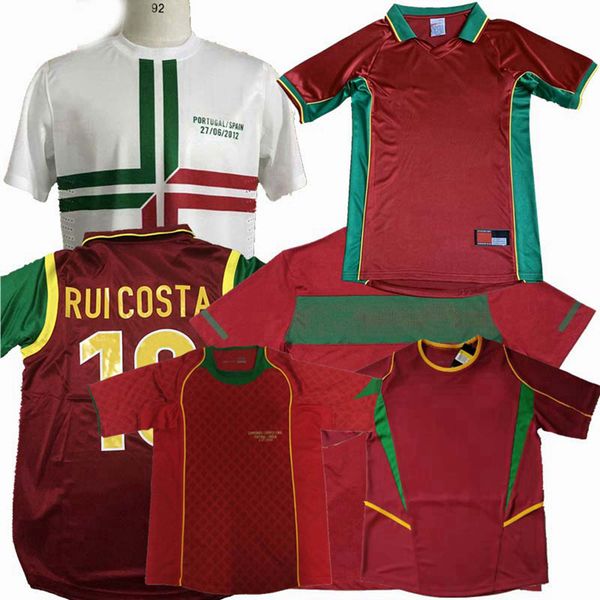 

retro classic 1998 1999 2002 2010 2012 portugal soccer jersey figo rui costa home away football sports shirt, Black;yellow
