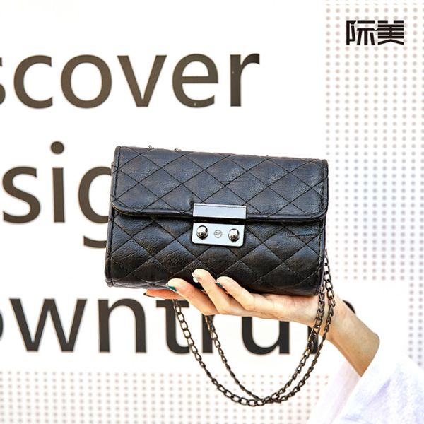 

2019 new wave korean version of the chain rhombus bag small fragrance style shoulder diagonal bag female wild small square b