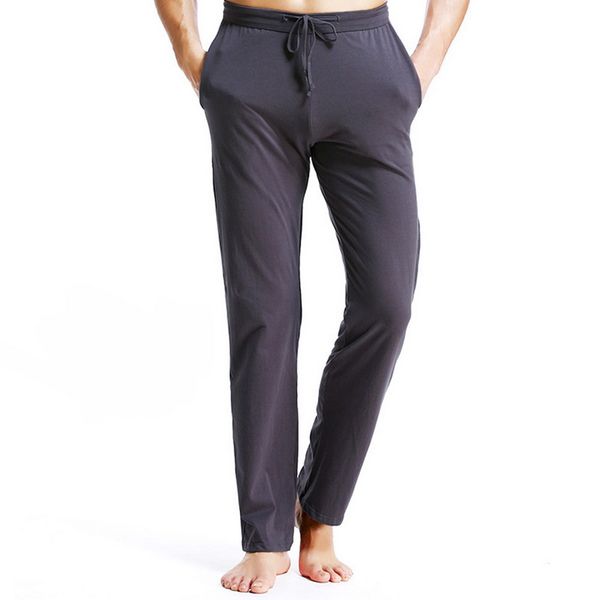 

мужчины повседневные брюки мода твердые sweaterpants comportable узелок эластичный пояс мягкие брюки дом отдыха мужская брюки, Black