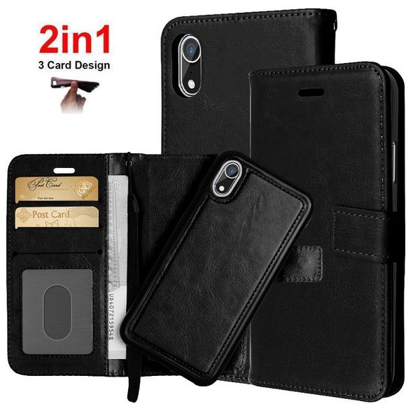 

For am ung 10 10e 10 plu magnetic 2in1 detachable wallet leather ca e phone cover for iphone x max xr x 8 7 6 plu 6 6