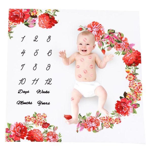 

drop ship newborn baby monthly growth milestone blanket flower background cloth shooting p bedding wrap pgraphy props