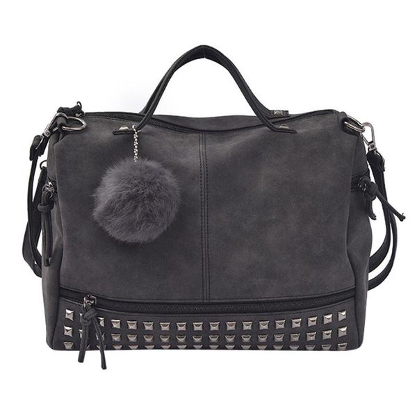

women rivet handbag large tote satchel shoulder bag travel bag bk crossbody bags for women bolsos mujer de marca famosa#t2