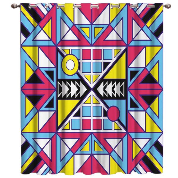 

abstract geometric pattern doodling room curtains large window blackout kitchen outdoor bedroom fabric drapes indoor decor