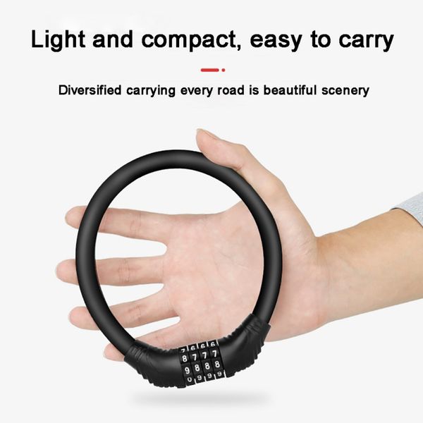 

bike lock padlock code anti-theft 4-digital password security mtb road bicycle motorcycle lock cycling accessories