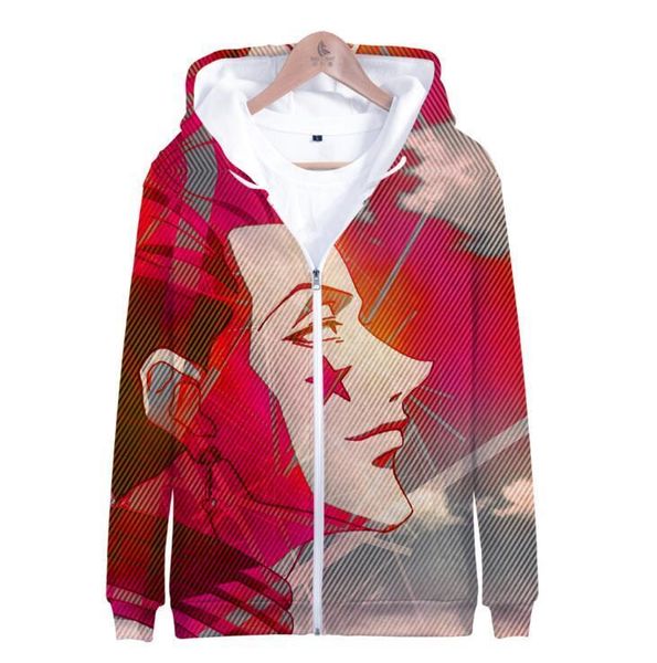 

аниме hunter x hunter хисока 3d печати женщины мужчины толстовки толстовка streetwear hip hop zipper hooded jacket смешная одежда cosplay, Black