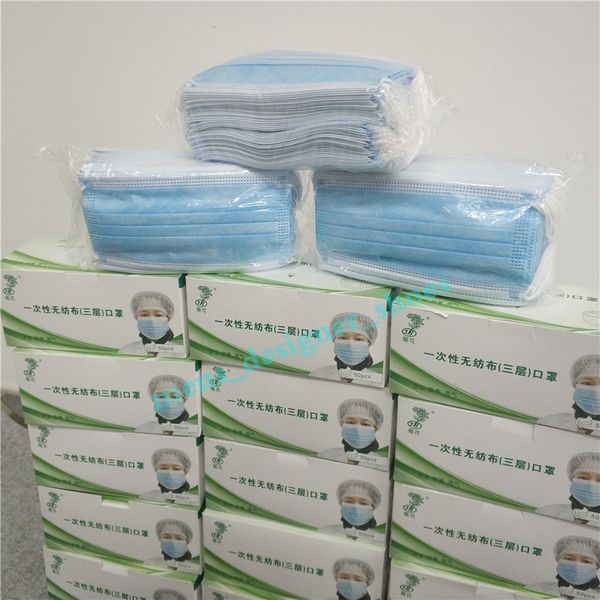 

новые бесплатные покупки dhl 50 одноразовая маска 3-слойная защитная маска для рта для защиты от пыли доказательство спрей для мужчин женщин