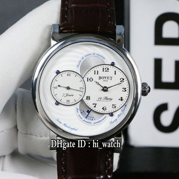 

новый bovet 19 тридцать dimier rnts0004 автоматические мужские часы стальной корпус серебристая текстура циферблат номер marekers коричневый, Slivery;brown