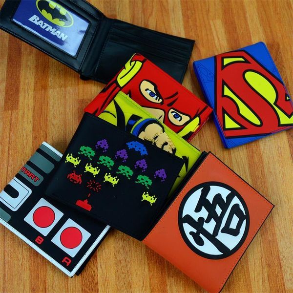 

designer wallet purse man wei marvel avengers captain america, spider-man, iron man 2 aegis board wallet periphery, Red;black