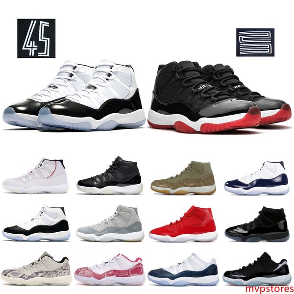 

2019 resale bred 11 11s mens basketball shoes space jam concord 45 heiress black low green snake men women sneakers designer shoes