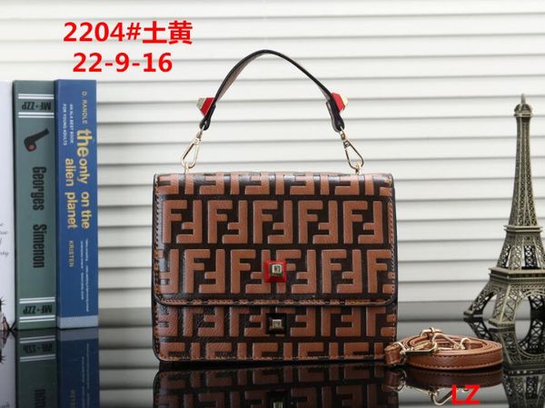 

2019 Brandl Satchel Bag Designe Flap Shoulder Bags Women F Magnetic Clasp Crossbody Bag FF Pattern PU Leather Strap Purse