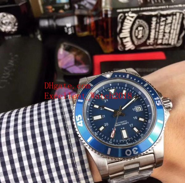 

6 горячие продаем мужские часы 44,5 мм a17365d1 y1739316 a1736402 diver супер ocean ii из нержавеющей стали автоматическая механическая нару, Slivery;brown