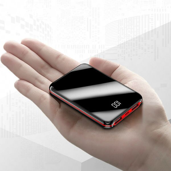 

mini power bank 10000mah full screen powerbank charger 2 usb ports external battery poverbank portable for iphone 8 xs xiaomi