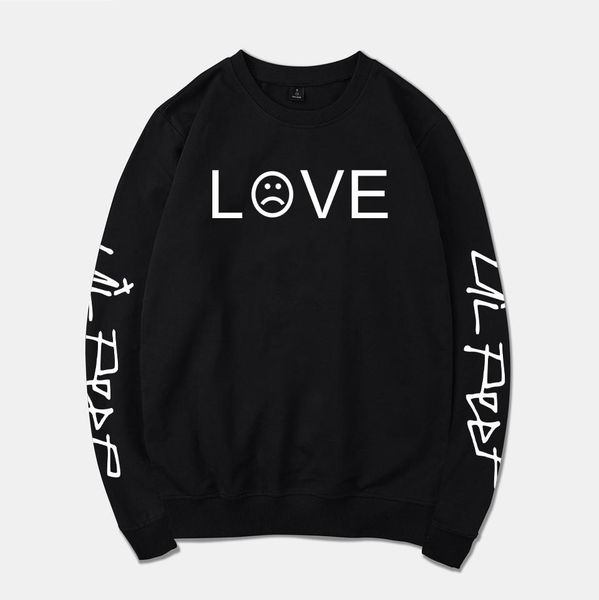 

lil peep розового роскошь дизайнер бренд толстовка мужчины женщина streetwear hip hop прохладная man rap stars пуловер ватка mens толстовка, Black