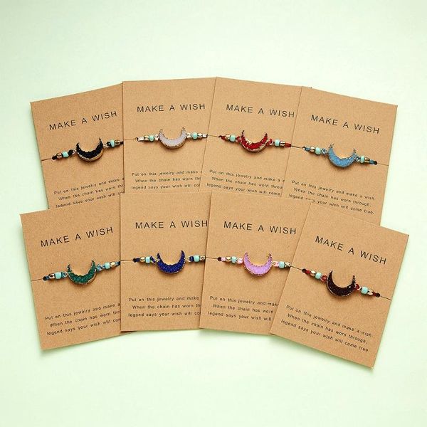 

16pcs горячий продавать европейские и американской моду луна бумажных карт браслет творческих смолы серп ручного браслет 8 цвета выбрать, Golden;silver