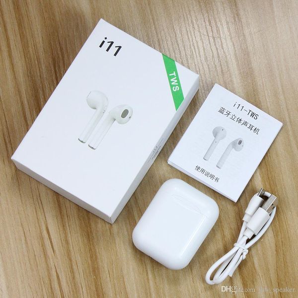 

New i11 TWS Bluetooth 5.0 Wireless Earphones Earpieces MiniTwins Earbuds i7s With Mic For iPhone X 7 8 Samsung S6 S8 Xiaomi Huawei LG