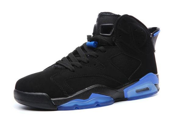 

6s j6 basketball shoes mens low cut black with blue soft run good sneakers with box and socks 1