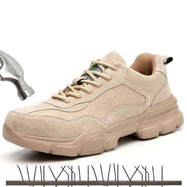 

men's steel nose safety shoes light breathable casual sneakers indestructible puncture-proof anti-smashing insulation work shoes, Black