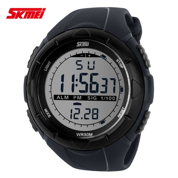 

men's watch led digital sport watch, 50m dive swim dress sports watches fashion outdoor wristwatches,g shock watches for men, Silver