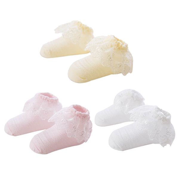 

summer mesh baby socks lace lace girls in tube socks thin section breathable children, Pink;yellow